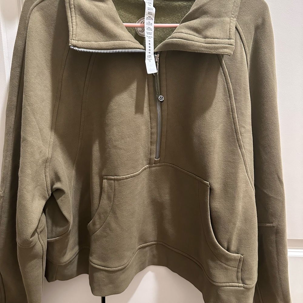 Lululemon Scuba Oversized Funnel Neck Half Zip/Bronze Green🤎